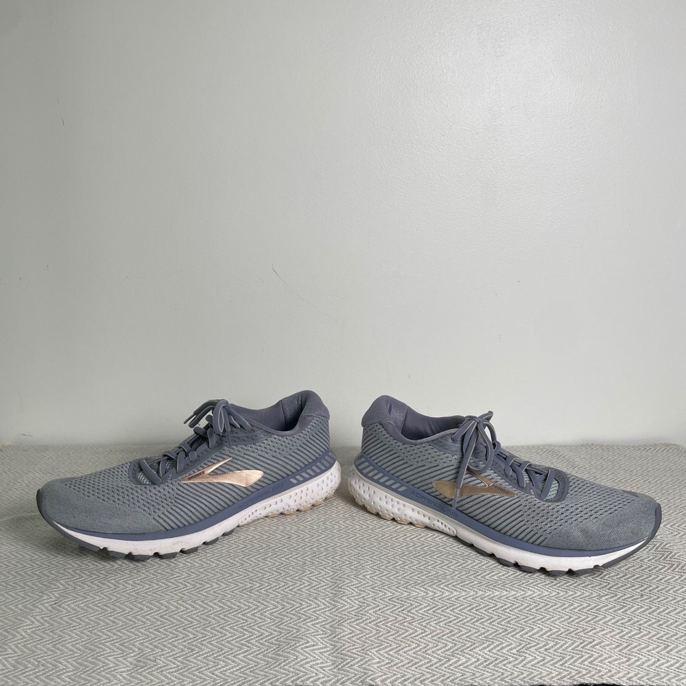 Brooks Adrenaline GTS 20 Womens 12 Narrow 2A Grey Rose Gold Running Shoes